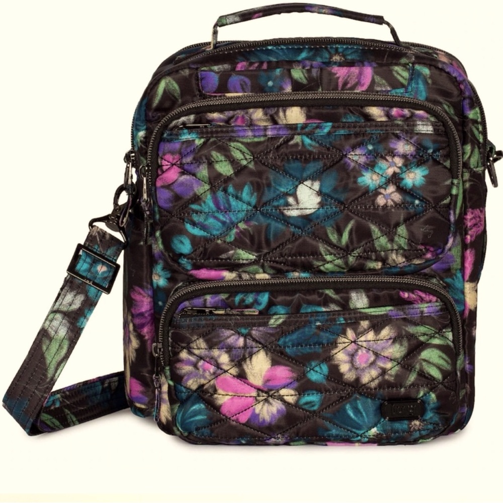 Lug Compass Crossbody Bag Bloom Black